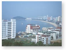 View of Haeundae from the hotel window